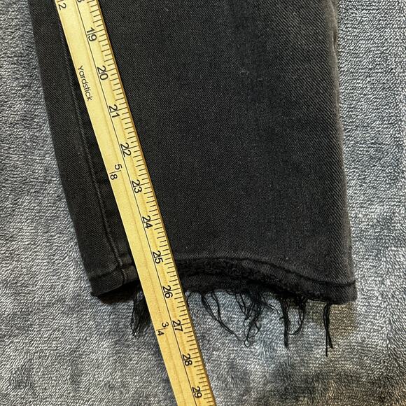 Rewash Brand Jeans Womans 9/29 Black Denim High Rise Raw Hem Distressed Stretch - Picture 9 of 12
